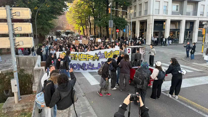 La manifestazione degli studenti a Treviso