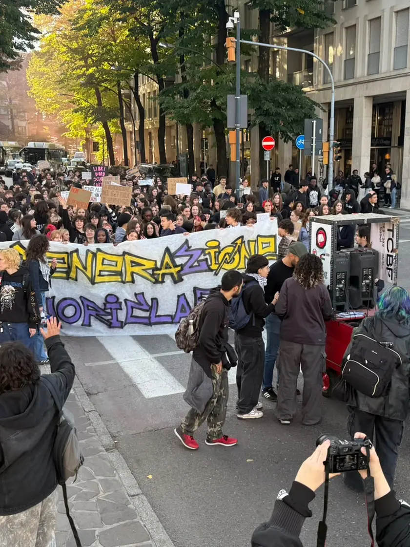 La manifestazione degli studenti a Treviso