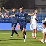 L'esultanza di Paganini dopo il gol
