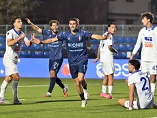 L'esultanza di Paganini dopo il gol
