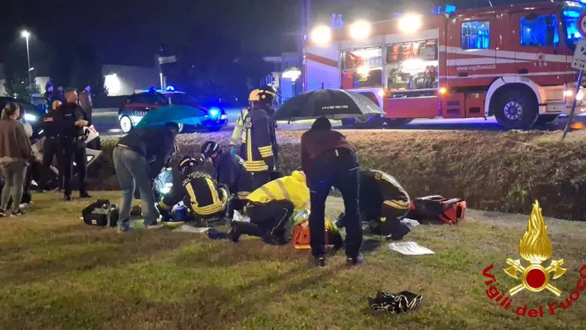L'incidente avvenuto a Gorgo al Monticano in via Serenissima