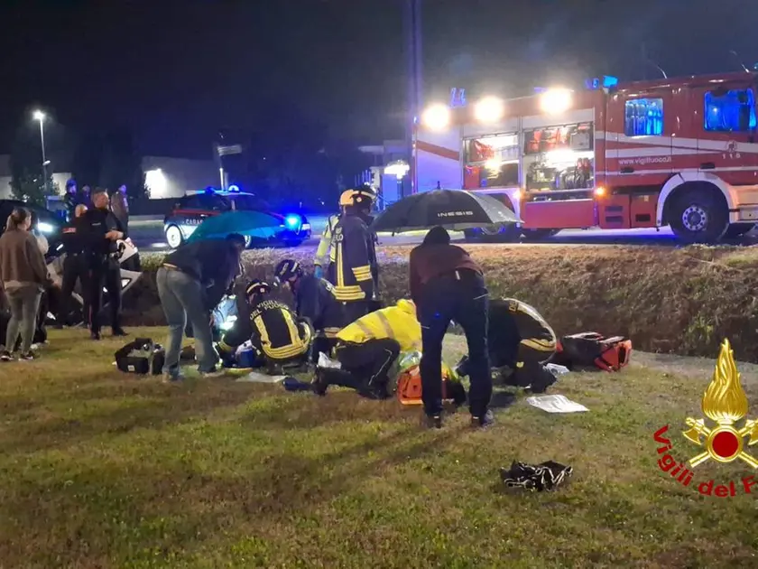 L'incidente avvenuto a Gorgo al Monticano in via Serenissima