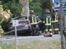 L'auto del 46enne che ha perso la vita (foto Bortoluzzi)