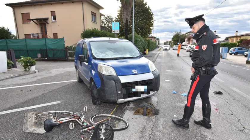 Bici e auto coinvolte nell'incidente