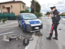 Bici e auto coinvolte nell'incidente