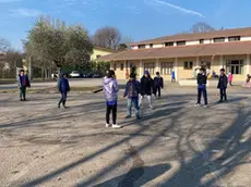 Giochi nel cortile della scuola paritaria Santa Maria delle Grazie di Preganziol