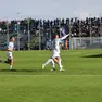 L'esultanza di Brigati dopo il gol dell'1-0