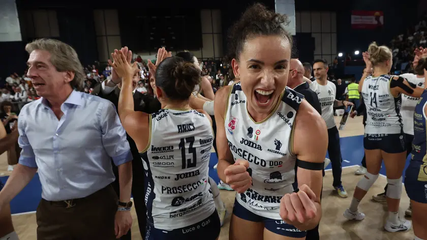 Gabi festeggia la vittoria contro Scandicci