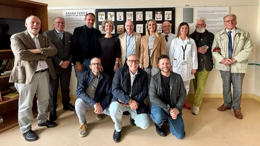 L'inaugurazione dei pannelli artistici all'ospedale di Treviso