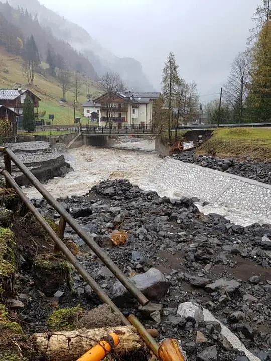 i danni di Vaia nel Bellunese
