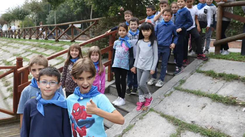 ZAGO AG.FOTOFILM TREVISO LEZIONI DI CANOA ALLE SCUOLE VOLTA IN VIA ALZAIA
