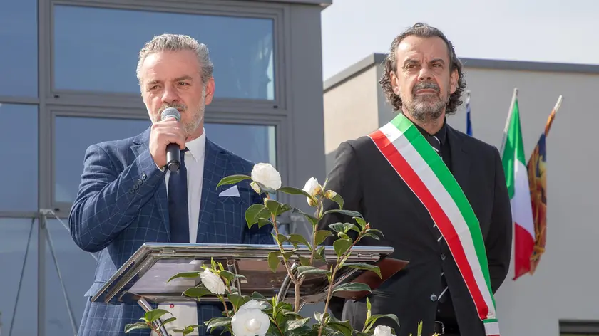 L’assessore Valter Pettenon e il sindaco Simone Baggio