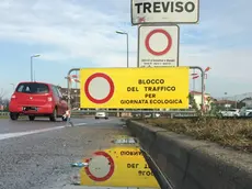 Un blocco del traffico a Treviso