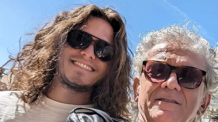 Luca Marangon con il figlio Alex