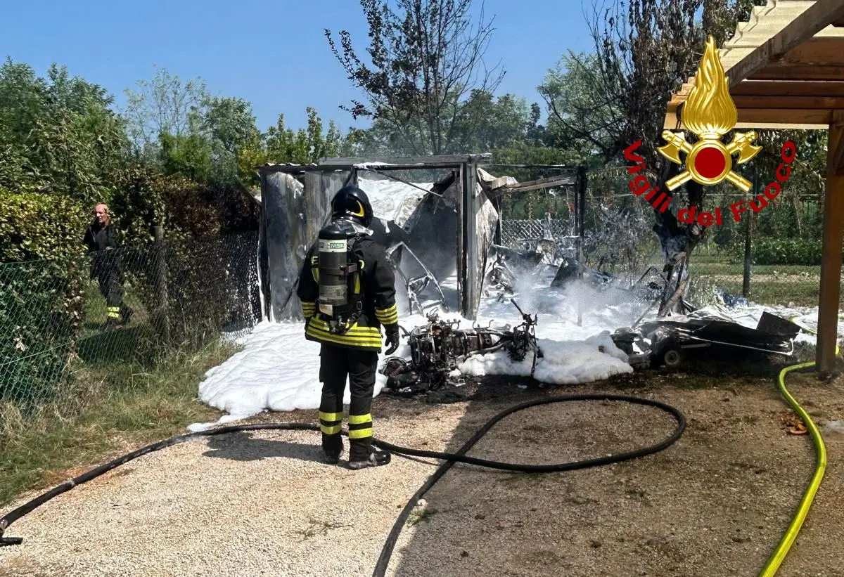 L'intervento dei vigili del fuoco