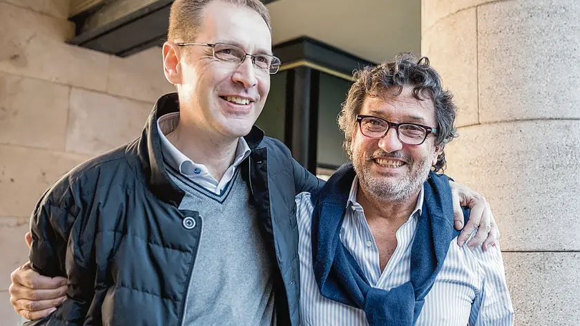 Il sindaco Fabio Chies e Claudio Toppan, probabile vicesindaco nella nuova giunta (Foto Macca-Mescolotto)