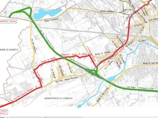 La mappa dei divieti: in rosso il tragitto dei corridori