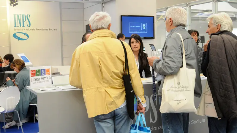 10/05/2011 Roma, Forum della Pubblica Amministrazione 2011. Nella foto lo stand dell' INPS