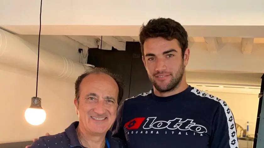 Andrea Tomat presidente di Lotto Sport Italia, tra i protagonisti di Alfabeto del Futuro, con il tennista Matteo Berrettini ex testimonial del marchio trevigiano