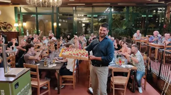 Nicola Marcon, presidente sagra di Altivole, alla cena dei volontari