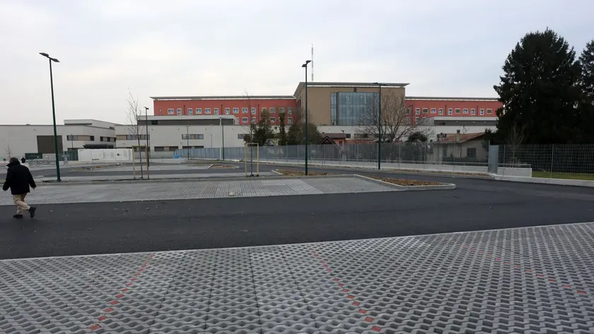 L'area destinata a parcheggio della nuova cittadella sanitaria di Treviso