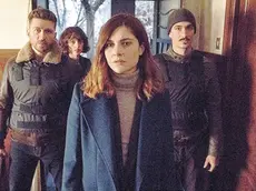 Federica Girardello dietro Alessandro Roia, Vittoria Puccini ed Eugenio Franceschini