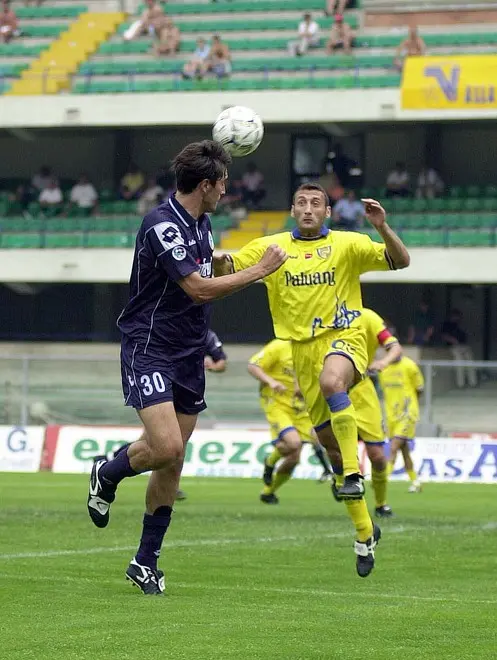 CHIEVO VERONA - TREVISO 04/06/2000 NELLA FOTO:.CONTRASTO AEREO DI TONI FOTOSERVIZIO TEKNOPHOTO