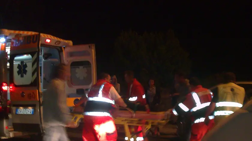 I soccorsi sul luogo dell’incidente di via Corrado Gini