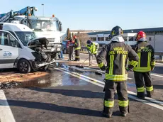 L'incidente di stamattina all'incrocio tra Pontebbana e Alemagna
