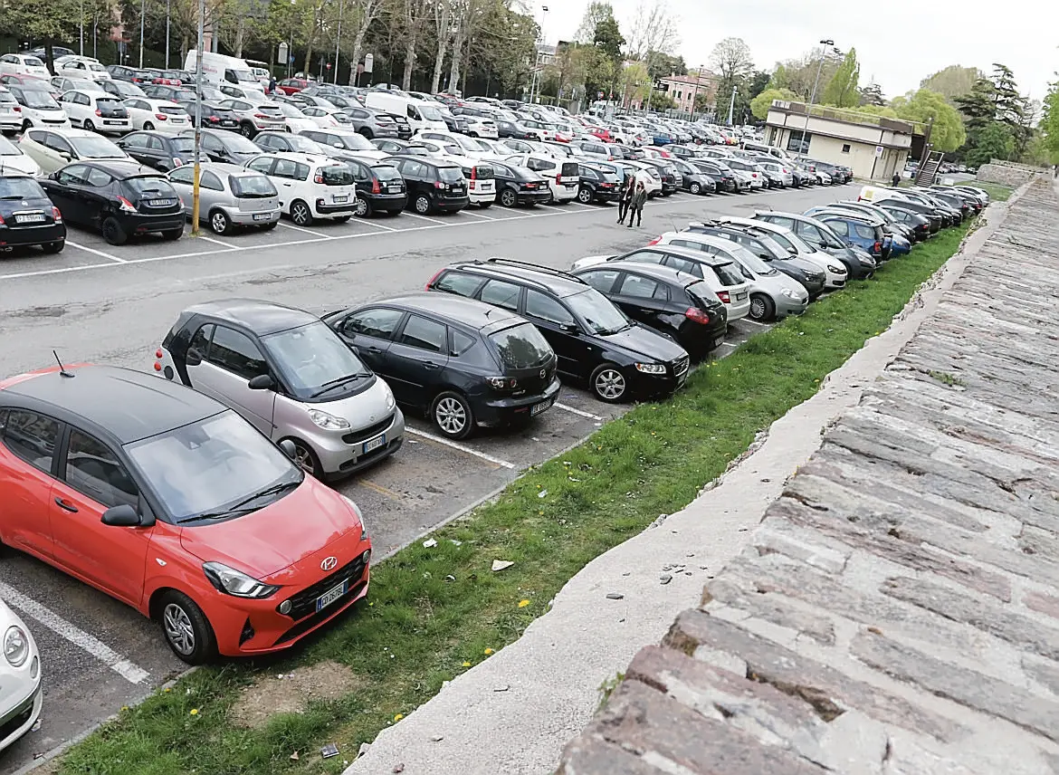 L'attuale parcheggio al Pattinodromo di Treviso