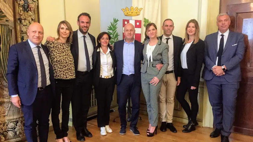 Da sinistra De Checchi, Tessarolo, Conte, Nizzetto, Zampese, Tassinari, Manera, Colonna Preti, Schiavon