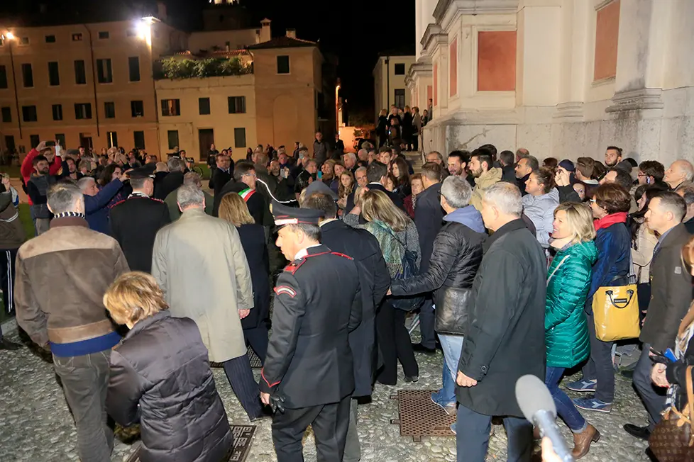 Ferrazza Castelfranco camera ardente Tina Anselmi arrivo presidente Matteo Renzi