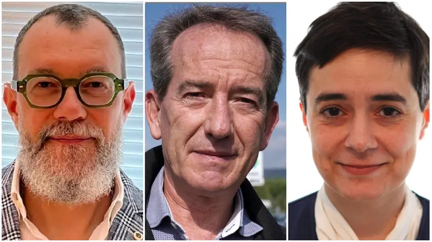 I candidati Fabio Ballan, Gianni Precoma e Francesca Altin
