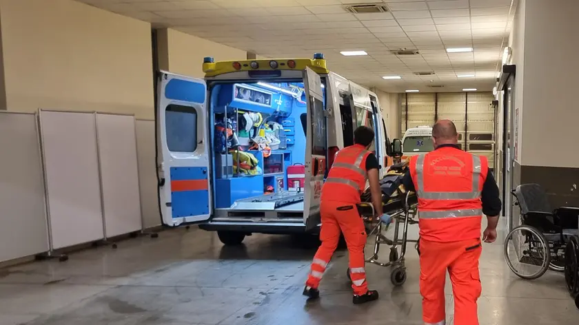 L'intervento dell'ambulanza del Suem 118
