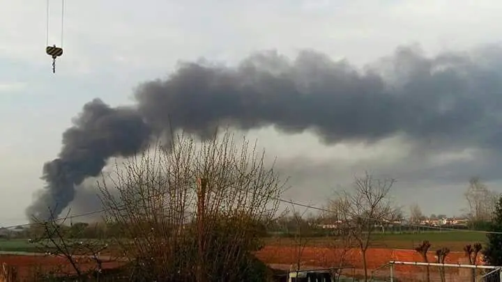 L'incendio di Rossano Veneto