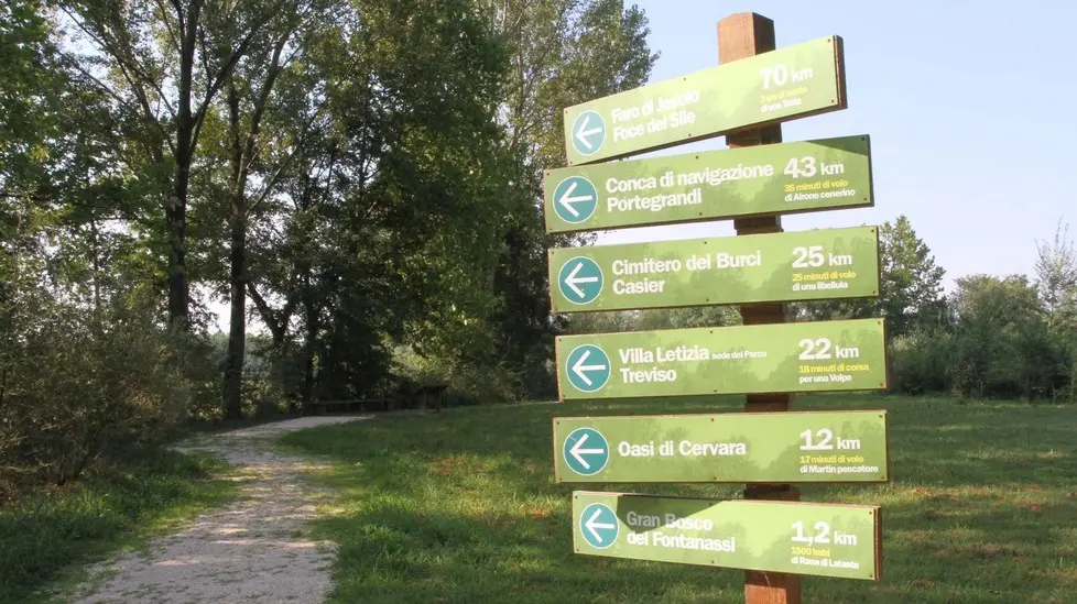 I cartelli alla partenza della Greenway