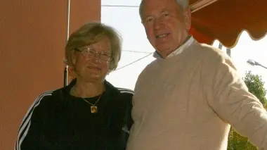 I genitori Marina e Gianni Busnello. A destra, Francesco Busnello primo donatore di cuore