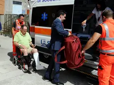 Este, 22.07.2014.Dimissioni dall'ospedale civile di Giancarlo Galan..Nella foto: FOTO ESCLUSIVA NON DIFFONDERE AD ALCUNA TESTATA O SITO WEB Giancarlo Galan lascia l'ospedale da un'uscita sul retro.ph. Zangirolami