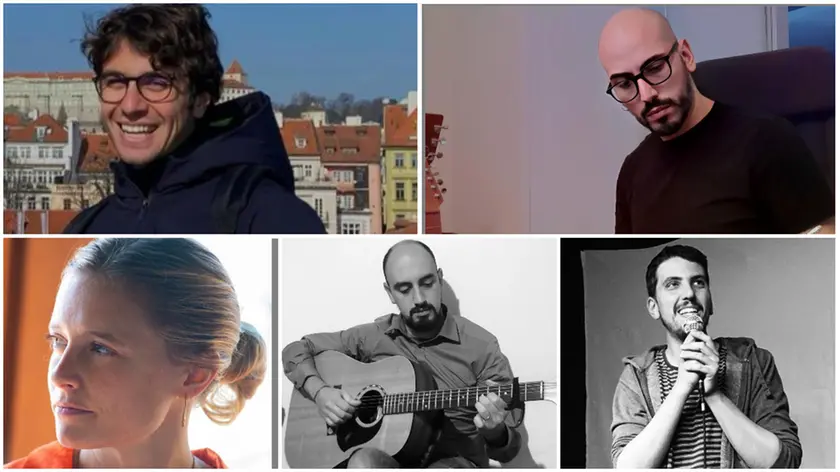 Dall'alto in senso orario Edoardo Garodalo, Carlo Putignano, Matteo Picardi, Federico Briccarello e Federica Baggio