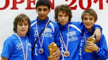 IL PODIO. I ragazzi della squadra under 13