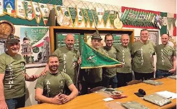 I gruppi di Camalò, Zenson e Sant’Andrà durante la preparazione al cammino verso l’Adunata di Udine