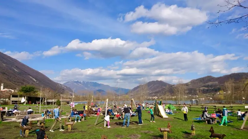 Il parco del Livelet sul lago di Revine