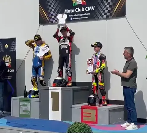 Il podio con Luca Da Da Dalt sul gradino più alto