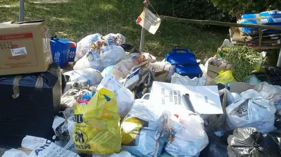 Rifiuti in via Pisa