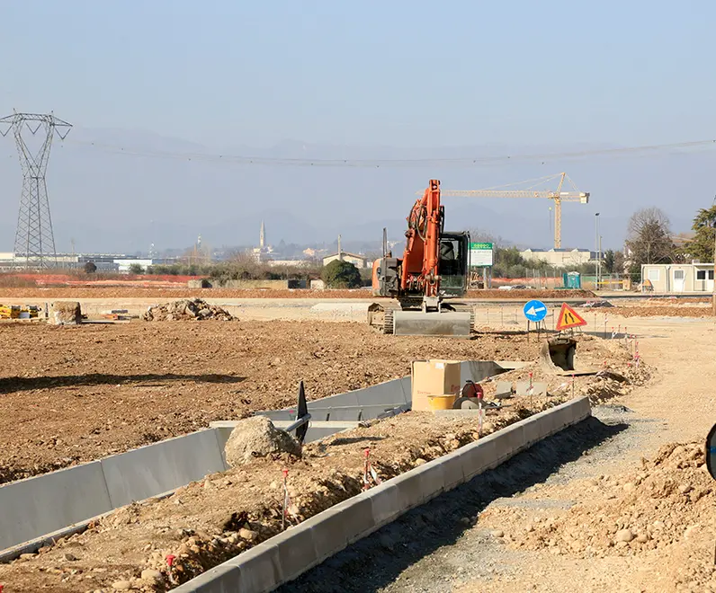 Ferrazza Signoressa cantiere lungo la statale Feltrina