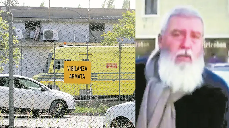 La sede della North East Service a Silea e, a destra, Luigi Compiano