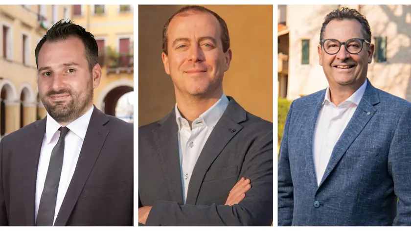 I tre candidati sindaco di Motta: Righi, Clementi, Girotto