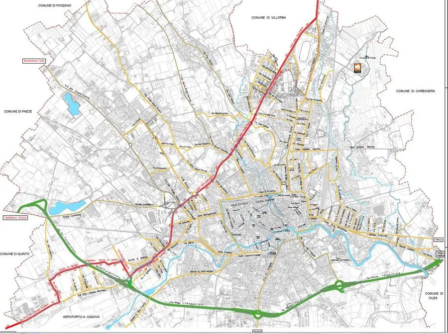 La mappa dei divieti: in rosso il tragitto dei corridori