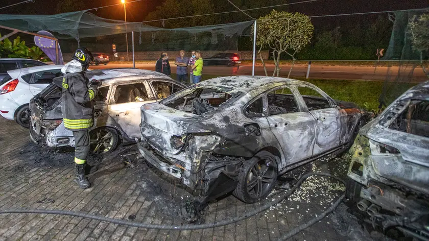 Artico Castello Di Godego incendio automobili in concessionario