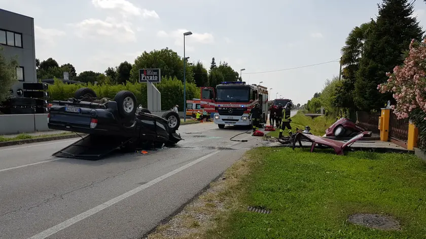 Le immagini dell'incidente a Resana